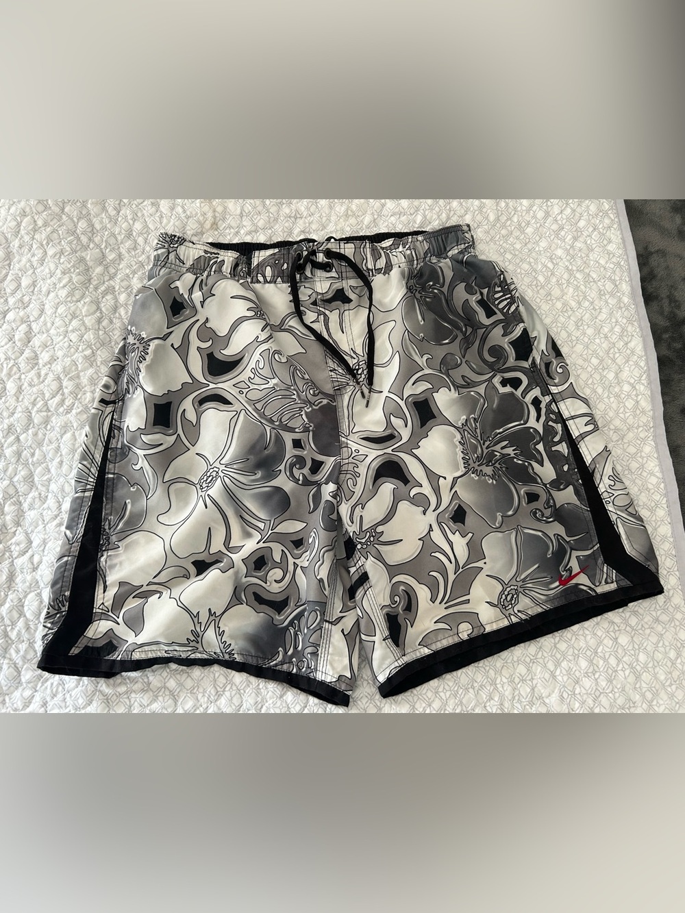 Nike Men’s Black and Gray Swim Trunks